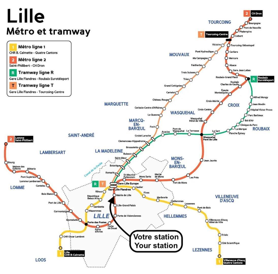 Lille Gares Studio Avec Parking Securise Exteriör bild